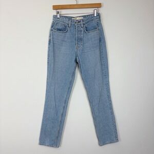 GRLFRND Karolina High Rise Straight Crop Jeans in Palomar Sz 26 100% Cotton